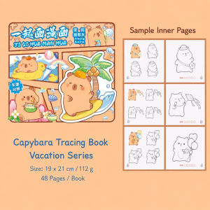 Buku Menyalin Lukisan Capybara Buku Tracing Kanak Kanak Buku Mewarna Tadika Buku Latihan Melukis Untuk Anak Capybara Drawing Copybook Kids Sketch Tracing Book Kindergarten Coloring Book Practice Painting For Children 卡皮巴拉一起画画描绘本线临摹画册儿童素描摹本幼儿园涂色本 B095