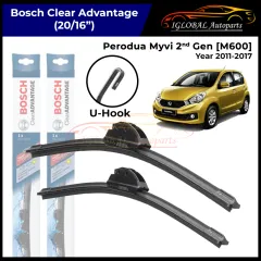 Bosch Aerotwin Retrofit U Hook Wiper Set for Perodua Myvi Icon (21/17)