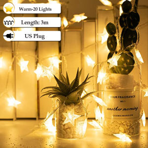 Fairy Lights with battery led star string lights for room decor outdoor 220V camping bedroom christmas decorative lights for birthday party indoor ceiling wedding lights halloween wall decorations around house door stops waterproof strip lights usb plug