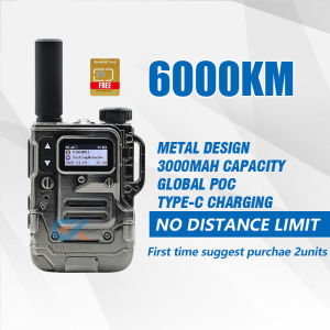 OKARADIO 611 Walkie Talkie Long Range 6000KM 3000mAh Battery Portable Network Global POC Radio 3 Year SIM Card