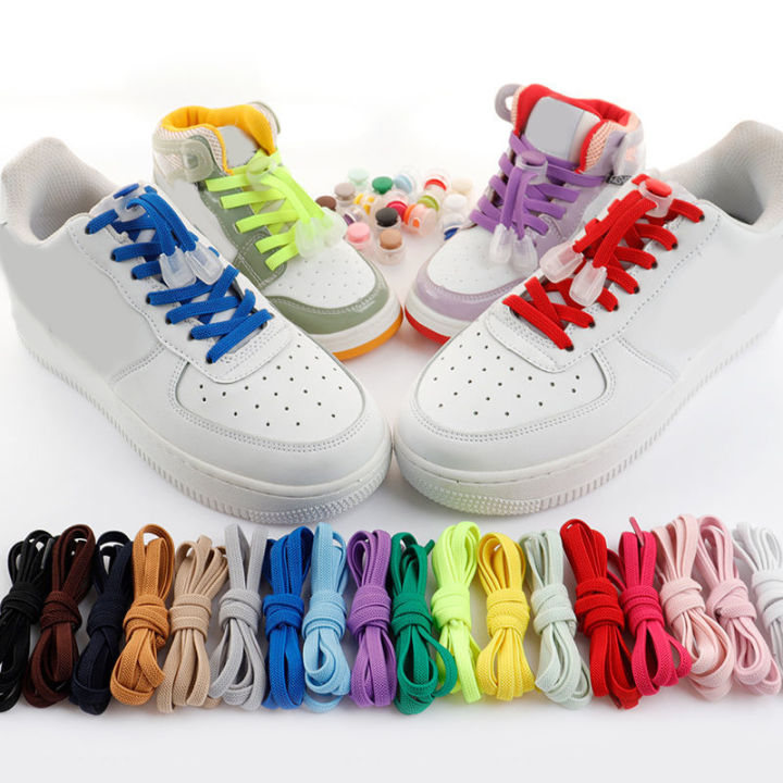 Flat Shoe Laces Kids Adults Sneaker Trainers Shoes Boots Elastic Shoelaces 100cm - Foto 4