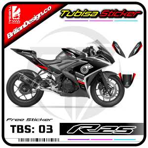 Sticker Striping Yamaha R25 - Stiker Striping Variasi R25 Motif Petronas. TBS.03
