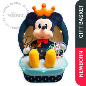 Mickey Mouse Baby Hamper Gift Basket - Perfect for Newborns Baby Showers Full Moon Celebrations & 100-Day Milestones | Baby Gift Set