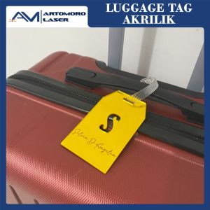 LUGGAGE TAG KOPER | GANTUNGAN TAS KOPER AKRILIK | LUGGAGE CUSTOM | SOUVENIR NIKAH WEDDING