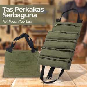 Tas Perkakas Gulung Foldable Rolling Tool Bag Canvas Tahan Lama Ringan dan Anti Sobek