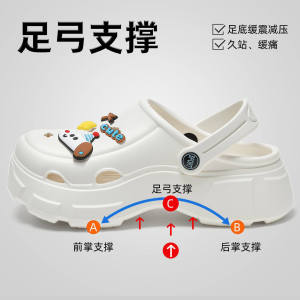 [Free Shipping] WomenS Thick-Soled Clogs New Summer Style EVA Material Height-Increasing With Arch Support Suitable For Outdoor Wear Beach Sandals