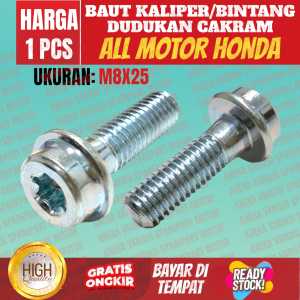 Baut/Baud Dudukan Kaliper Rem Cakram All Honda Beat/Vario/Scoopy/Supra X/125/Fit/Revo Absolute/Blade harga 1 pcs