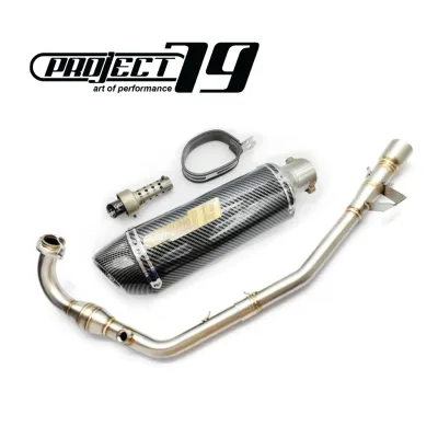 Exhaust Project79 FZ150 Yamaha Full System Tabung Muffler FZ150I Carbon Fiber Manifold Ekzos Accessories Link Pipe FZ150