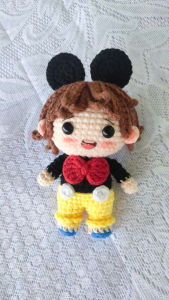 Doll mickey búp bê mini bằng len | Froid handmade