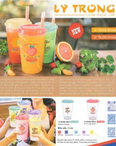 Ly nhựa trong suốt 600 & 800ml Có Nắp Duy Tân