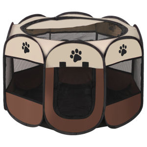 Foldable octagonal pet fence Indoor Large cat birthing room Pet tent Outdoor travel portable Pet nest Cat dog house waterproof durable Pet supplies Leave-in pet hair cleaning gloves 6-piece pack