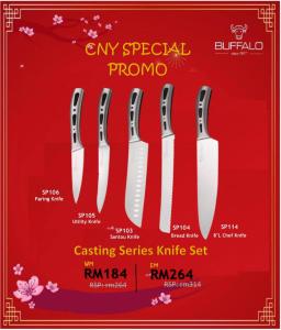 BUFFALO Stainless Steel Knife Kitchen Knife | Fruit Knife | Medium Knife | Cutting Blade 牛头牌不锈钢菜刀系列 切菜刀厨师刀面包刀 不锈钢手柄