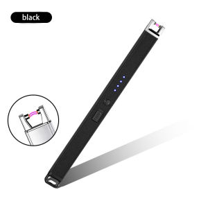 Windproof Flameless Lighter Double Safety Switch Electronic Pulse Windproof USB Rechargeable Igniter