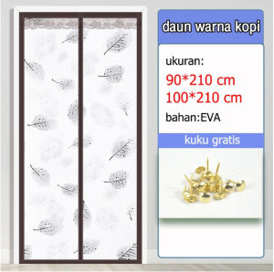 Tirai Pintu Model Magnet Anti Nyamuk Tebal Ukuran Tirai Tahan Angin  90/100*210 cm Tahan Air Dan Tahan Kotoran