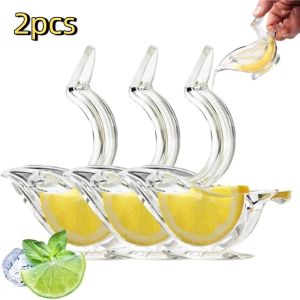 LOVELY HUT 2pcs Acrylic Manual Lemon Squeezer Transparent Handheld Orange Juicer Durable Bird Shape Fruit Extractor Kitchen Tools