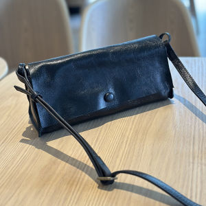BeeGreen Women Genuine Leather Small Shoulder Bag Retro Flap Open Sling Bag High Quality Soft Commuter Bag Casual Phone Bag