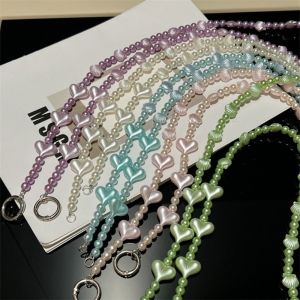 LENMAX. Crossbody Long Crossbody Phone Chain Long Sweet Cellphone Lanyard Kawaii Acrylic Mobile Phone Chain Phone Accessories