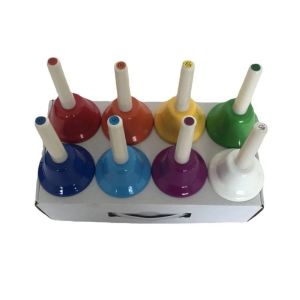 8pcs/Set Musical Hand Bell Handbell Music Colorful Hand Bells Music Education