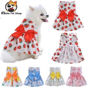 Dog dress Cat Dress for Female Pet Cat Puppy Floral Princess Skirt Dog Cat Skirt