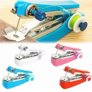 Q-1151 STORE Small Size Portable Sewing Machine Lightweight Plastic Housing Easy One-Hand Operation Mini Sewing Machine Sewing Tool Manual Sewing Machine Household Daily Use