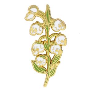 Trendy Skull and Lilys of The Valley Brooch Crafted In Sturdy Alloy Adds A Touch of Individuality to Any Outfits