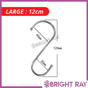 [1PC] Stainless Steel S Shape Hook Kitchen Towel Hooks Silver Hanging Hook Rack Hanger Holder Bathroom Kitchen Jewelry