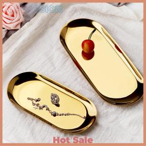 [A Peassion]💖[HOT SALE]🎈🎈 Nordic Style Dining Plate Stainless Steel Dessert Plate Nut Fruit Cake Tray