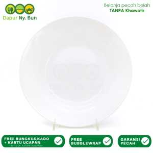Piring Makan Putih Polos / Ukuran 225cm / Piring Besar 9"