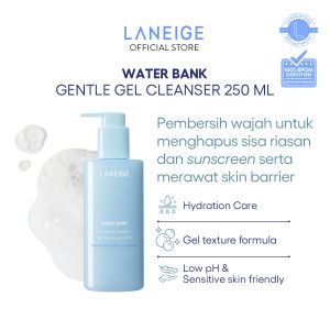 LANEIGE Water Bank Gentle Gel Cleanser 250ml - Facial Wash dengan Amino Acid - Pembersih Wajah untuk Melembabkan - Untuk Kulit Kering dan Sensitif