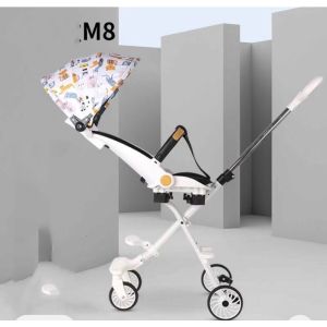 Xe Đẩy gấp gọn M8/M9 - Loại 2 chiều 2 Tư Thế  Tặng kèm đệm và mái che