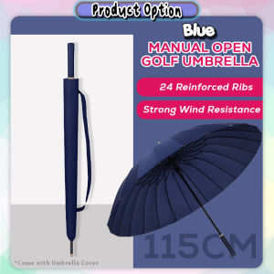 [Little B House] 24 Ribs Large Golf Umbrella Extra Large Windproof Umbrella  Automatic 自动雨伞 Payung Golf Besar - UM09