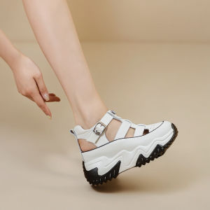 [Free Shipping] WomenS Summer New Style Hollow-Out Platform Sandals Versatile And Trendy Breathable And Casual Suitable For Petite Women