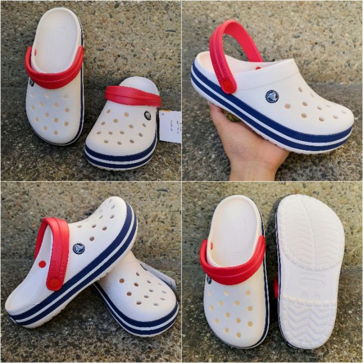 Crocs white blue jean online