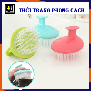 Lược Gội Đầu Silicon Mát Xa Da Đầu Giảm Rụng Kích Thích Mọc Tóc Có Cán Cầm Tiện Lợi - Bàn Chải Gội Đầu Massage Bảo Vệ Tóc Thư Giãn