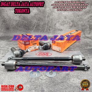 1PAKET LENGKAP TIEROD TIE ROD + RACK END RAK EN TOYOTA KIJANG 7K 1SET PART MOBIL