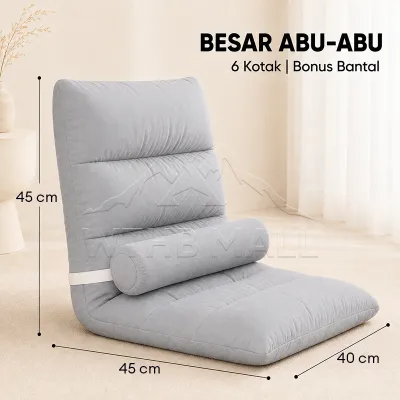 Kursi Lesehan Lipat Sandaran Empuk Tebal Sofa Lantai Tatami Minimalis Tahan Beban 120KG Multifungsi