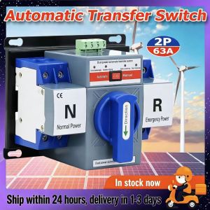 ATS 2P 63A 230v Micro Circuit Breaker Dual Power Automatic Transfer Switch Auto Transfer Switch (MCB)