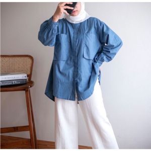 KEMEJA WANITA OVERSIZE LENGAN PANJANG