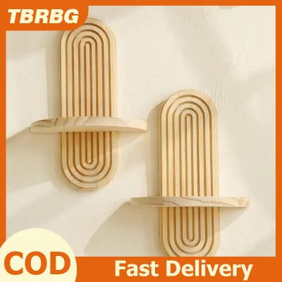 TBRBG Nghệ thuật trang trí nội thất 1 cái Bohemian treo tường bằng gỗ kệ cho cổ điển hiển thị