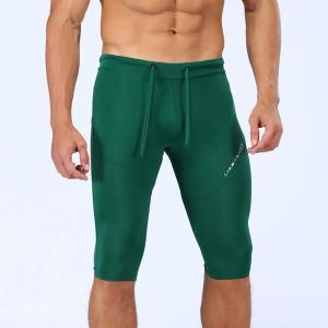Quick Drying Mens Long Boxers Tight Shorts Underwear Elastic Sports Yoga Running Male Breathable Sweat Absorbing Pants Training