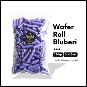 [DELISH SNACKS] Wafer Roll Blueberry (Grosir) 250gr 500gr 1 KG / Snack Cemilan Camilan Grosiran Kiloan