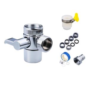 Water Diverter Valves 3 Way Water Taps Connector Switches Faucet Adapter Splitter Kitchen Sink Splitter Easy to Use
