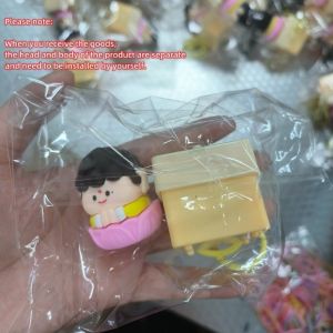 Dont Be Angry Decompression Keychain Kitty Fidget Toys Mechanical Keyboard Button Keyring Fingertip Key Cap Pendant Gifts