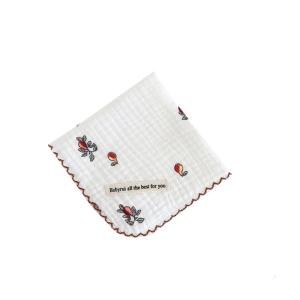 Toddler Facecloth Square Drooling Bibs Soft Burping Cloth GauzeCotton Sweat Absorb Cloth High Absorbent Kids Kerchief