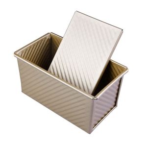 KODUS Alloy Coating Bakeware Toast Non-Stick Loaf Pan Pastry Kitchen Tool Baking Pullman Loaf Pan Cake Tin Box Bread Toast Mold Baking Pan