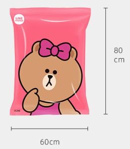 [AUTHENTIC] LINE FRIENDS Air Tight Resealable Zip Lock Waterproof Compressed Bag Vacuum Storage Wardrobe Organiser Bag for Packing Clothes Clothing Quilt Travel Luggage