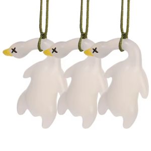 5PCS Color-changing Roasted Sucking Pig Pendant UV Light-Sensitive Car Hanging Roast Duck Fun Keychain Decor Pendant Accessories