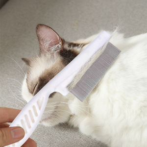 Sisir Bulu Kucing Perontok Pencet Peralatan Grooming Anjing Otomatis Memijat Kecantikan Sisir Bulu  Kitten Penghilang Bulu Otomatis