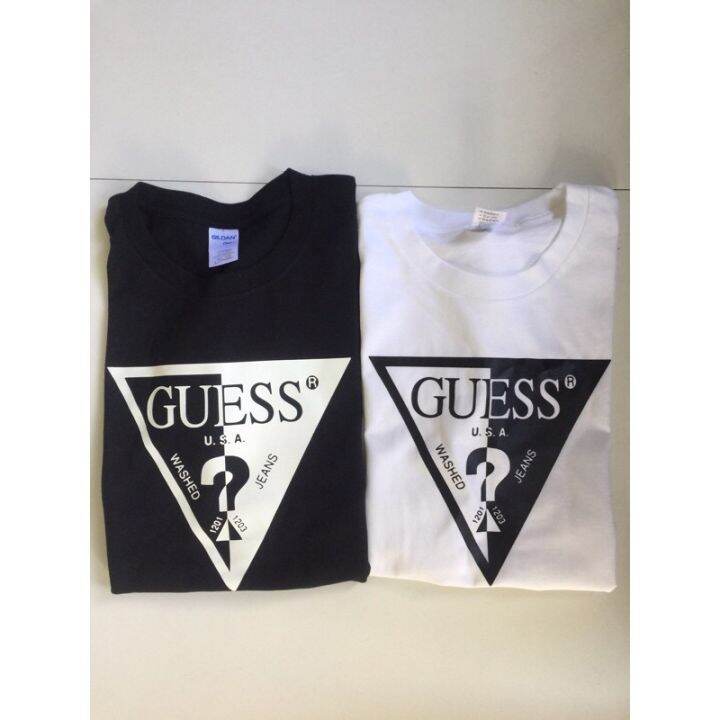 Guess black white shirt best sale