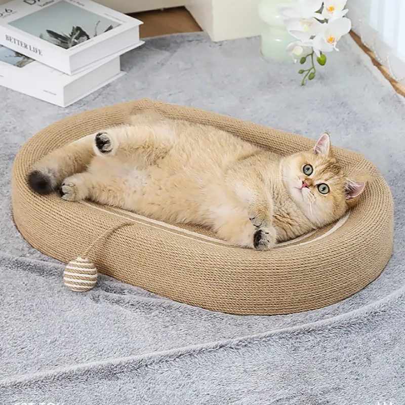in Cat Bed Scratcher Oval Cat Scratch Board Durable Cat